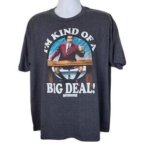 Anchorman Movie "I'm Kind Of A Big Deal" Adult T Shirt 2XL Gray